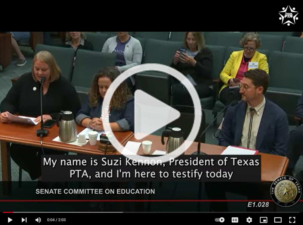 Suzi Kennon testifying on SB 8 during 88th Texas Legislative Session